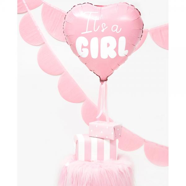 It's A Girl Hjerteformet Ballong