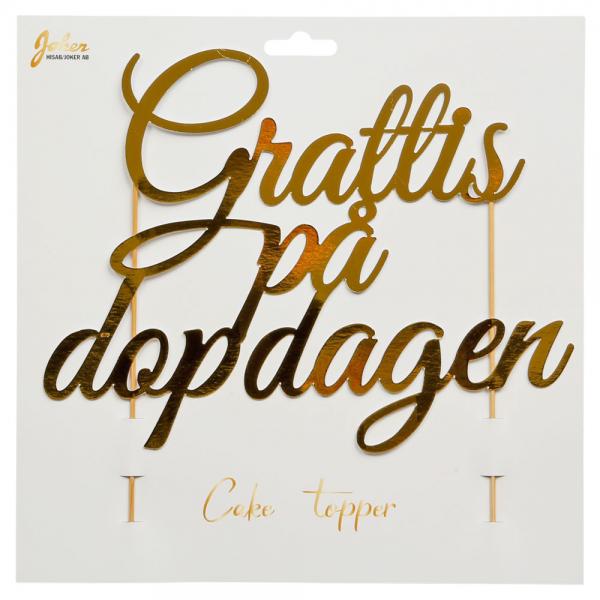 Grattis P Dopdagen Kakepynt