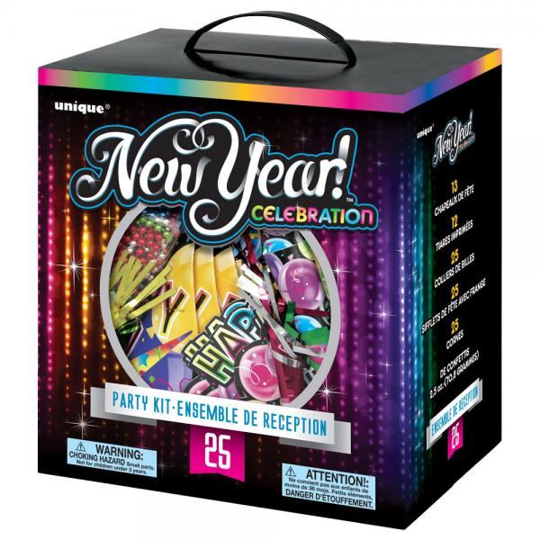 Happy New Year Partykit Flerfarget