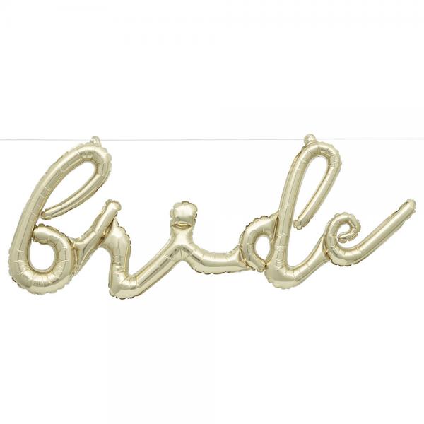 Ballong Banner Bride Metallic Gull