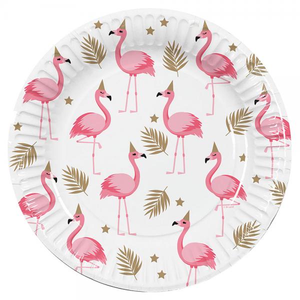 Papptallerkener Flamingos