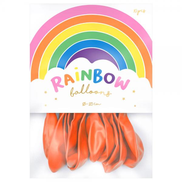 Rainbow Sm Latexballonger Metallic Oransje