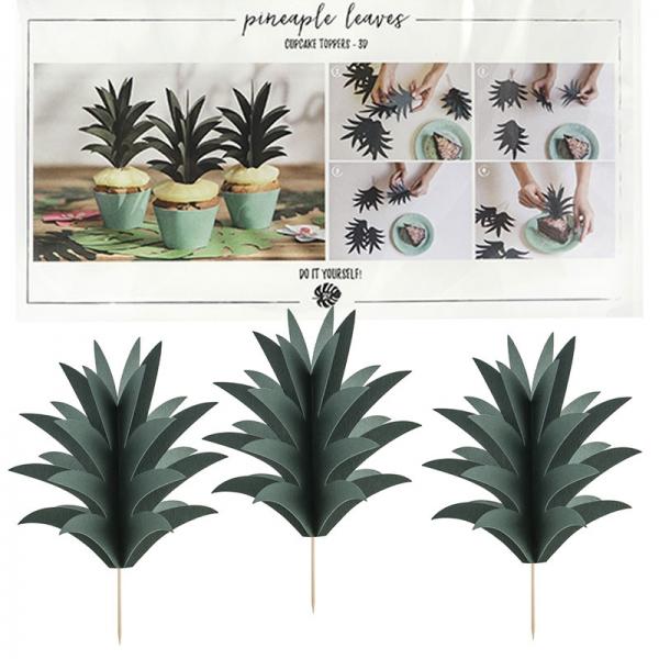 Hawaii Ananas Cupcake Topper Pynt