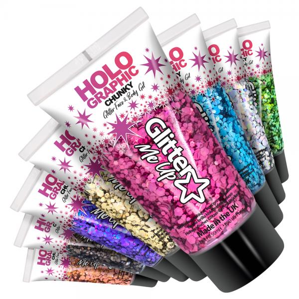 PaintGlow Chunky Glitter Gel Holografisk