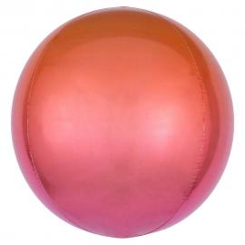 Folieballong Orbz Ombre Oransje/Rosa