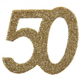 Glitterkonfetti 50 År Gull