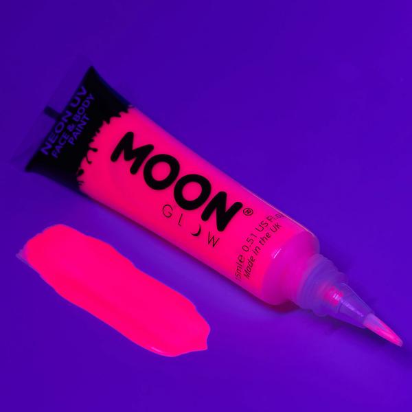 Moon Glow Neon UV Kropps- & Ansiktsfarge med Brste