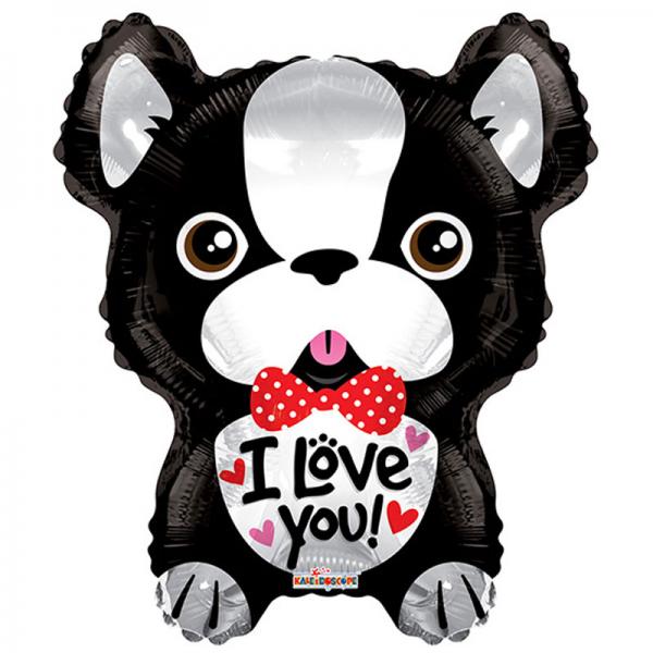 I Love You Bulldog Folieballong