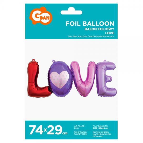 Love Folieballong Rd & Lilla