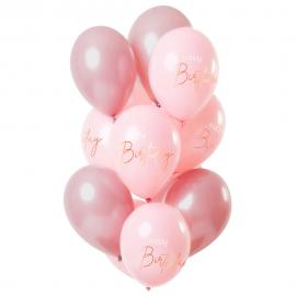 Happy Birthday Ballonger Lyserosa & Rosa