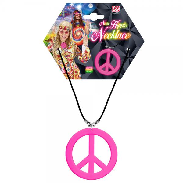 Neon Rosa Hippie Halskjede