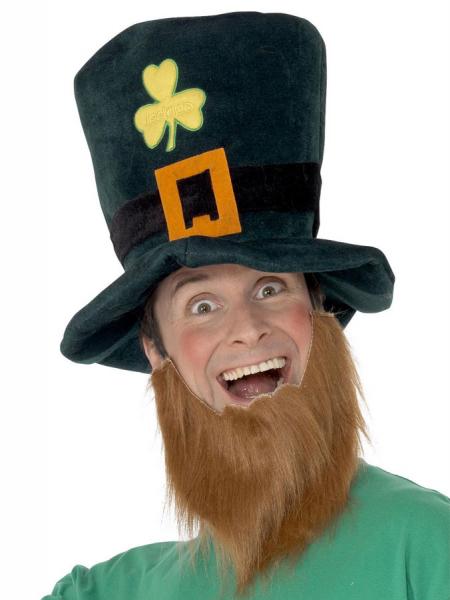 Leprechaun Hatt med Skjegg