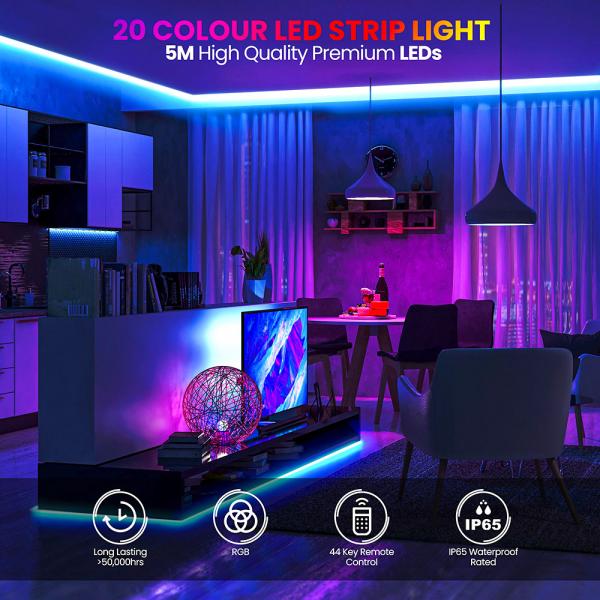 Flerfarget LED Strip 5 meter