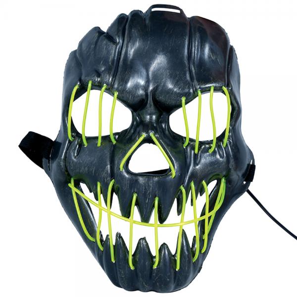 Smilende LED Maske Grnn