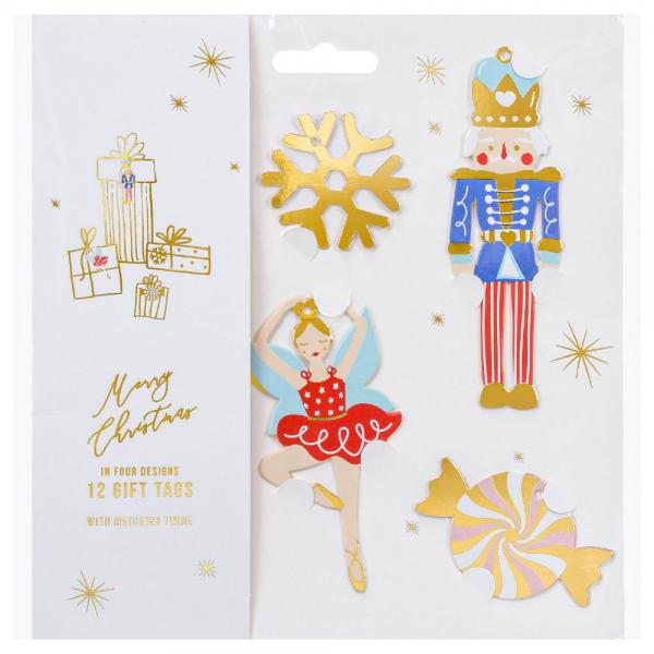 Juleetiketter Nutcracker Mix