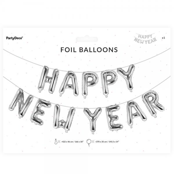 Folieballonger Happy New Year Slv