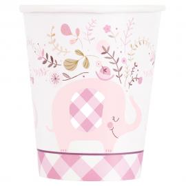 Babyshower Pappkopper Elefant Rosa