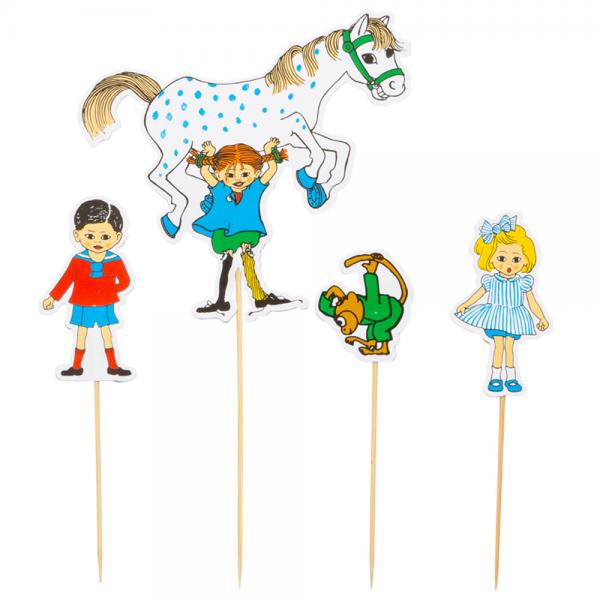 Pippi Cake Toppers 4-pakning