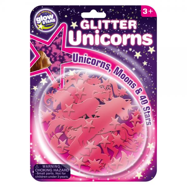 Selvlysende Glitter Enhjrninger Sett