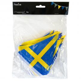 Vimpelgirlander Sverige Flagg Mini