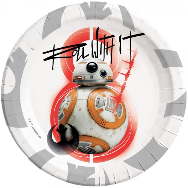 Star Wars The Last Jedi BB-8 Papptallerkener