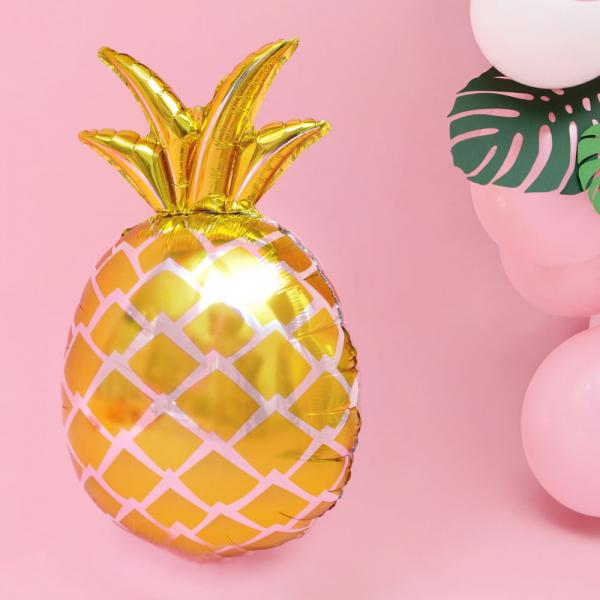 Ananas Gull Folieballong