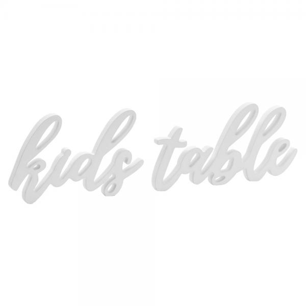 Kids Table Treskilt