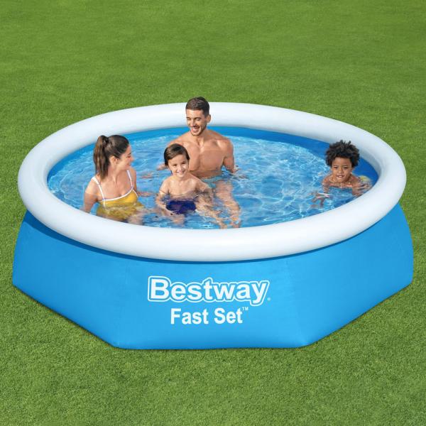 Bestway Oppblsbart Basseng med Filter Fast Set