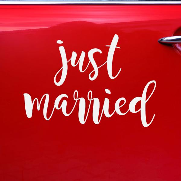 Just Married Klistremerke