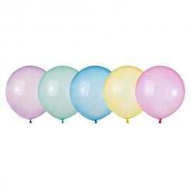 Store Runde Rainbow Crystal Ballonger Mix