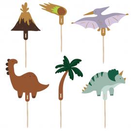 Cake Toppers Dinosaur 6-pakning