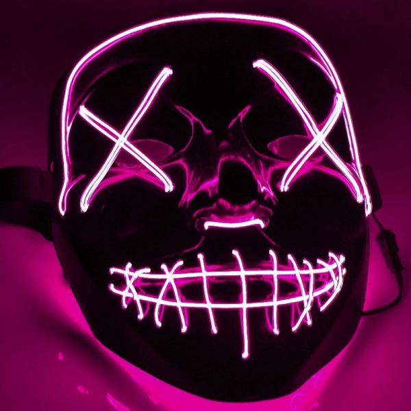 El Wire Purge LED Maske Rosa