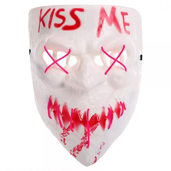 Kiss Me Maske LED Rosa