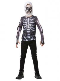 Fortnite Skull Trooper Skjorte og Hette Barn