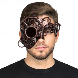 Steampunk Halvmaske Rød