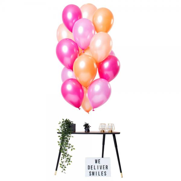 Peach Flamingo Metallic Ballonger Mix