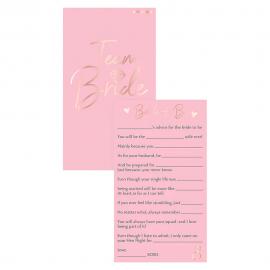 Team Bride Advice Cards