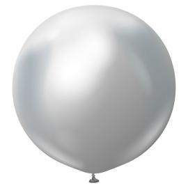 Sølv Gigantiske Chrome Latexballonger 2-pakning