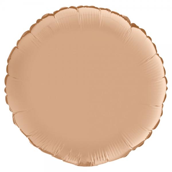 Rund Folieballong Satin Nude