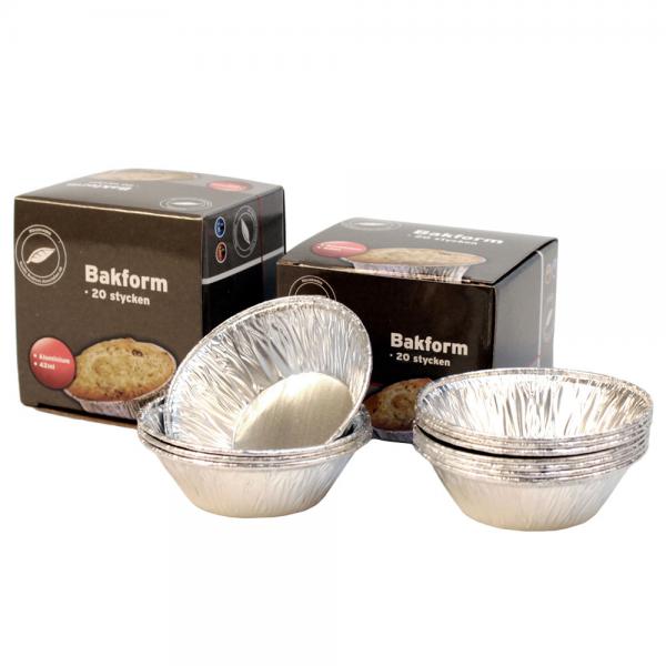 Bakeformer Aluminium 42ml 20-pakning