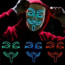 Anonymous LED Maske Rosa