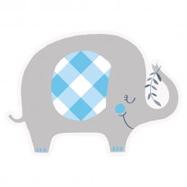 Babyshower Invitasjonskort Elefant Blå