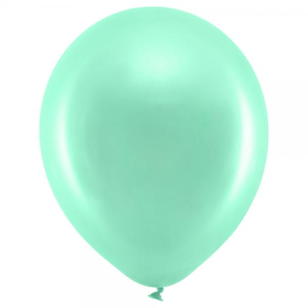 Rainbow Latexballonger Metallic Mintgrnne