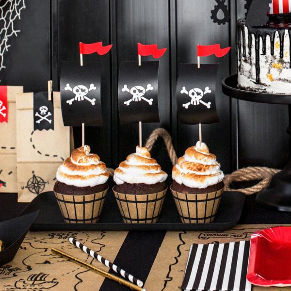 Pirates Party Cupcake Pyntesett