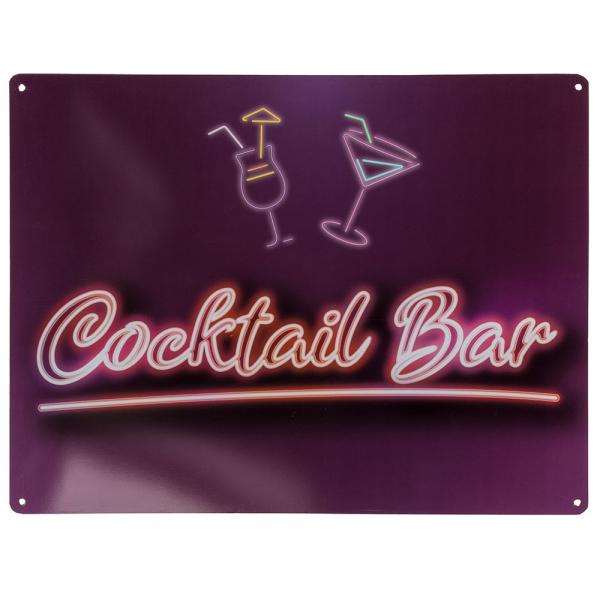 Metallskilt Cocktail Bar