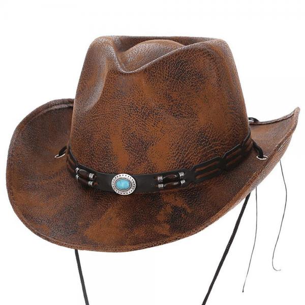 Cowboyhatt Brun Kunstlr Western