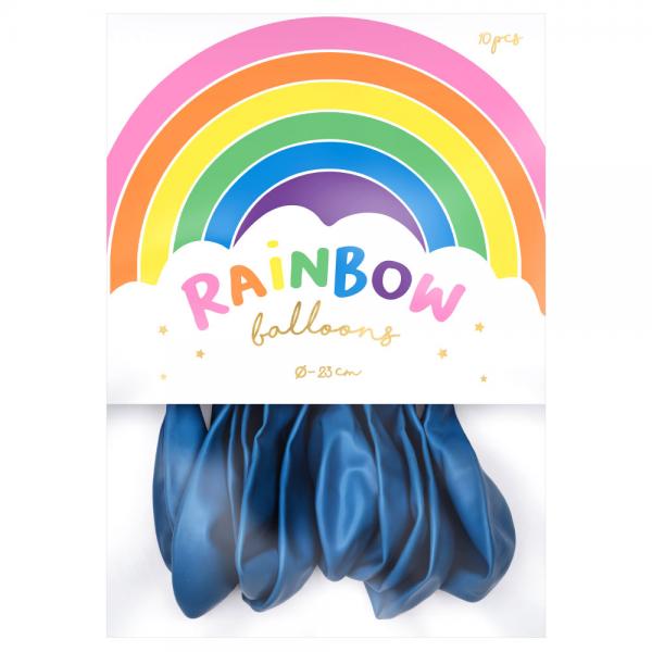 Rainbow Sm Latexballonger Metallic Marinebl