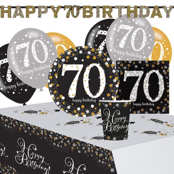 70-rs Bursdag Sparkling Celebration Kit 8 Pers