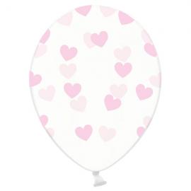 Gjennomsiktige Ballonger Rosa Hjerter