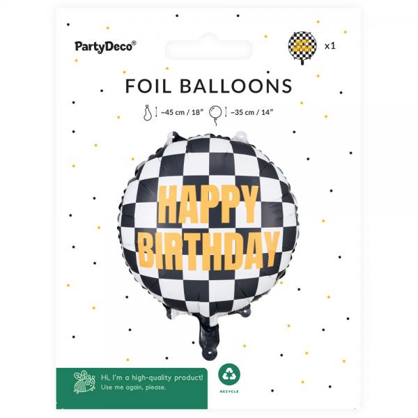 Happy Birthday Folieballong Racing Flagg